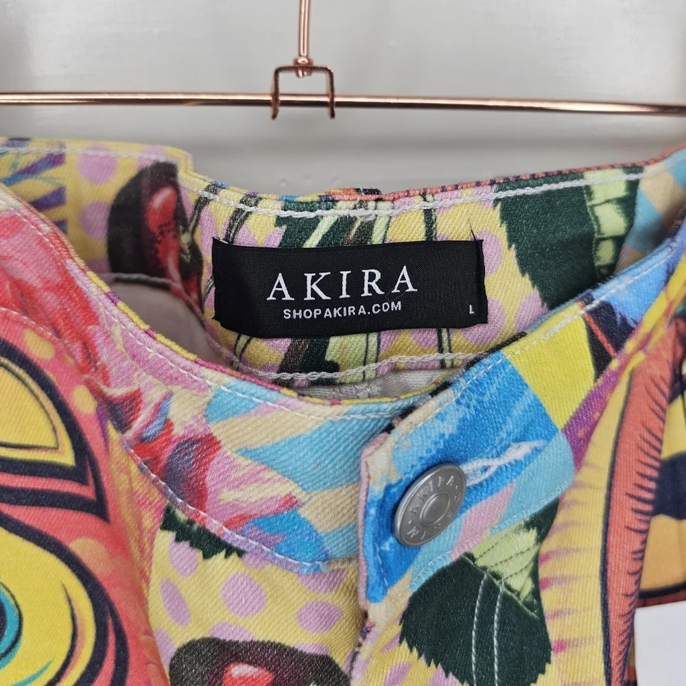 AKIRA Electric Printed Denim Cargo Pants - Picture 12 of 16